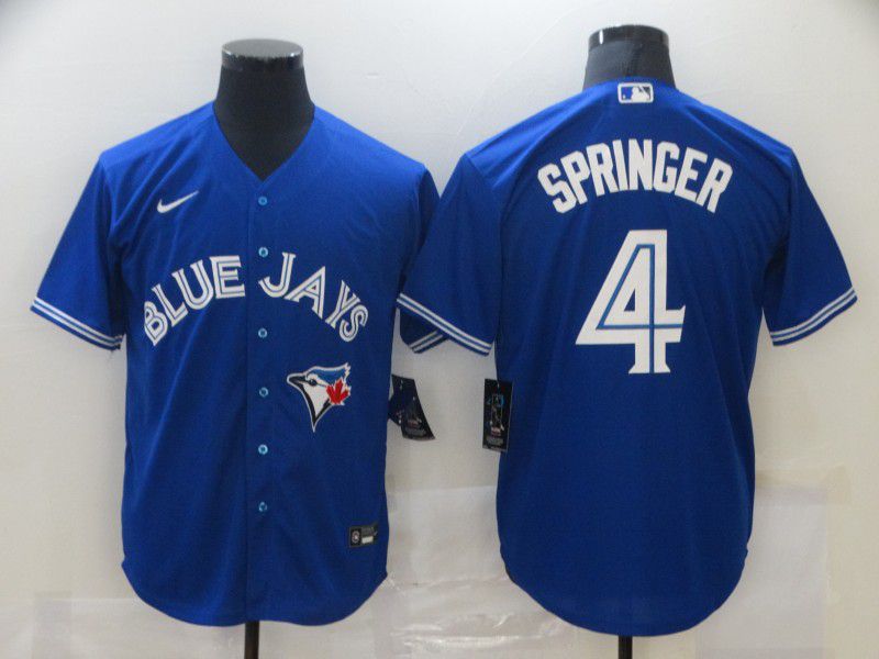 Men Toronto Blue Jays #4 Springer Blue Game Nike MLB Jerseys